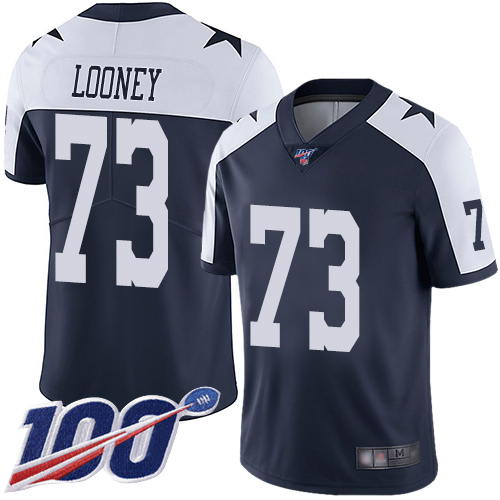 Men Dallas Cowboys Limited Navy Blue Joe Looney Alternate #73 100th Season Vapor Untouchable Throwback NFL Jersey->dallas cowboys->NFL Jersey